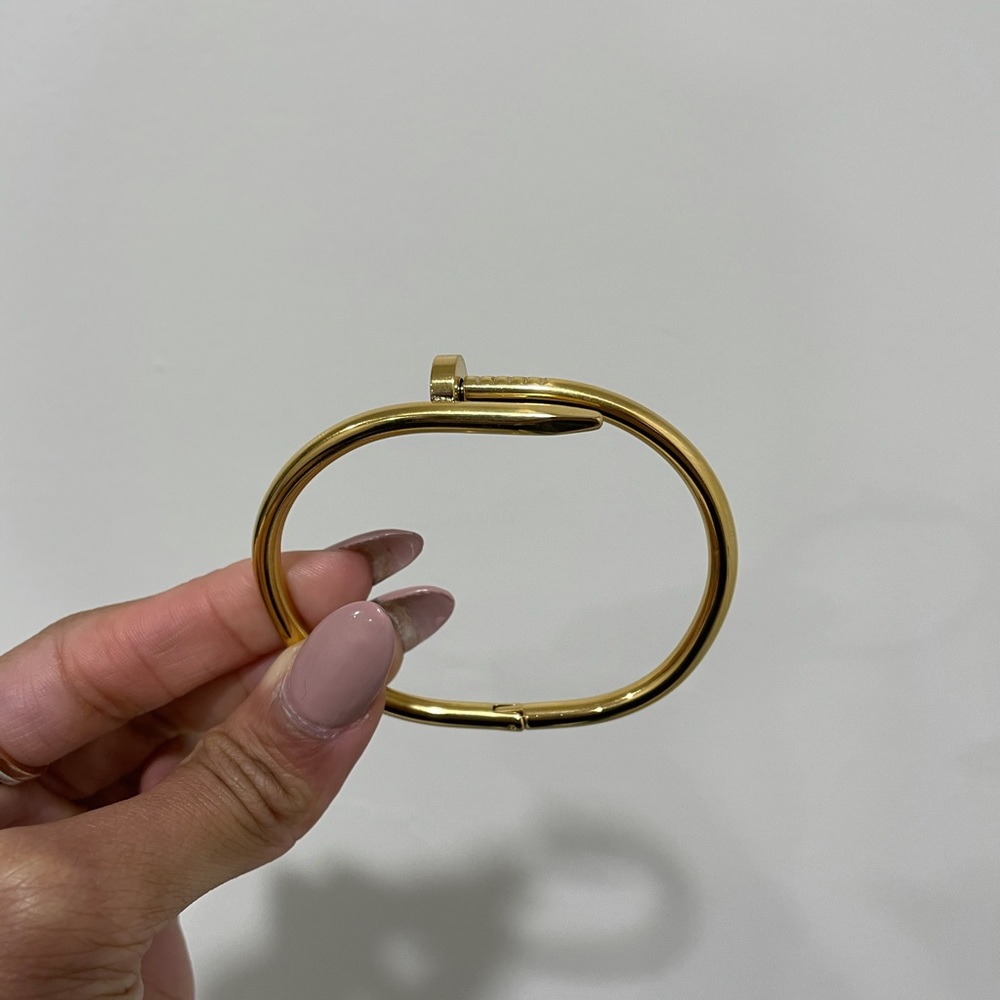 Gold Nail Bangle